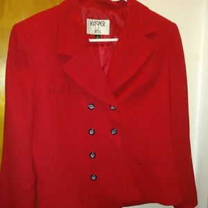 Red Kasper Blazer
